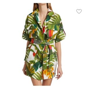 FARM RIO Cocoa Forest Utilitary Mini Dress